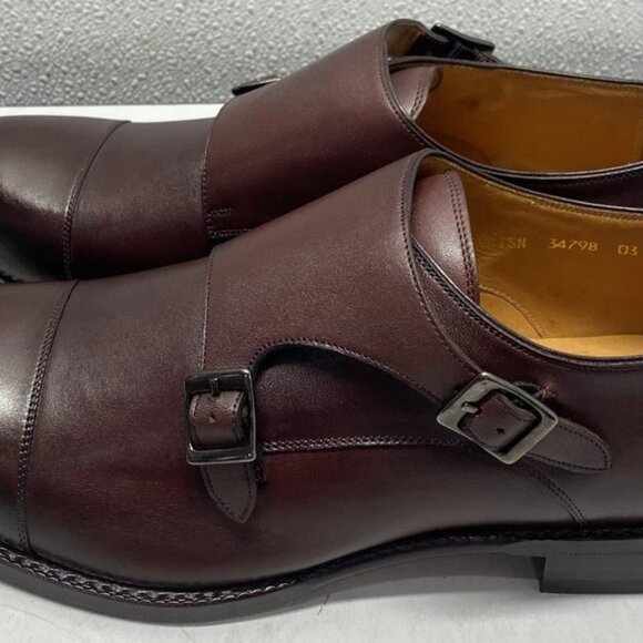 Beckett Simonon Hoyt Monkstraps Mens Size 10.5 Slip On Leather Dress Shoes